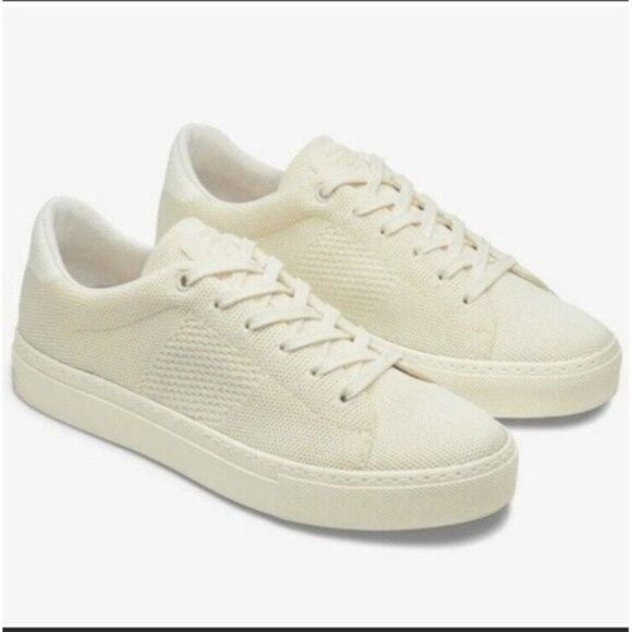 Greats Knit lace up Shoes 9.5 Cream color BoxQ - Picture 1 of 10